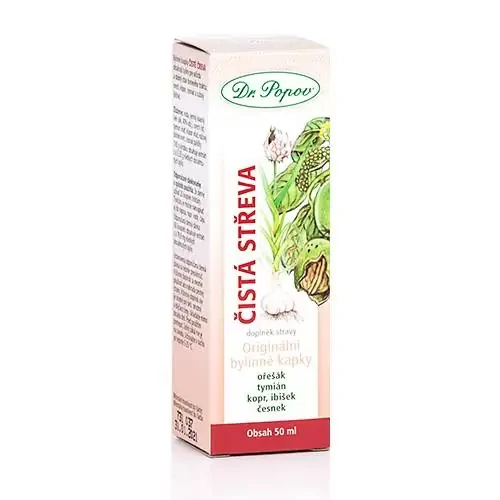 Čistá střeva, originální bylinné kapky, 50 ml