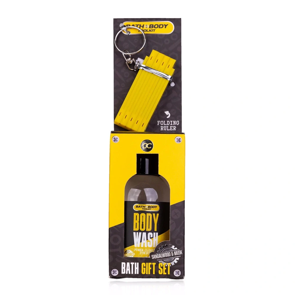 SET koupelový BATH and BODY TOOLKIT v dárkovém balení s klíčenkou mini skládací metr