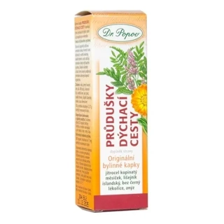 Průdušky – dýchací cesty, originální bylinné kapky, 50 ml